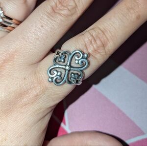 James Avery Silver Adorned Hearts Ring